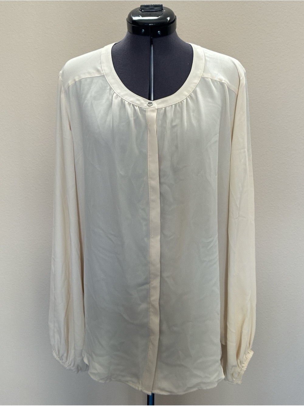 Cream light weight flowy blouse from DKNY